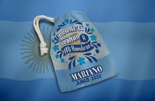 Diseños Bolsas Bolsitas Jura Lealtad Bandera Sublimación M2