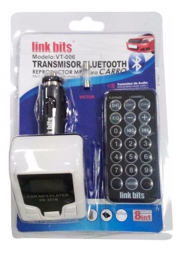 Imagen 3 de 5 de Transmisor Bluetooth Manos Libres Fm Control Vt-006