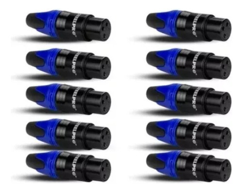 Conector Xlr Tipo Canon Hembra Audio Y Dmx Steelpro 10pcs