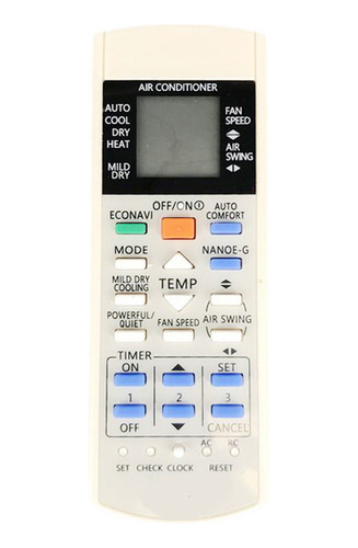 Control Remoto De Aire Acondicionado A75c3300 Para Panasonic