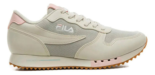 Zapatillas Fila Euro Jogger Sport Mujer Moda Beige