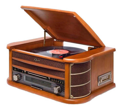 Imagem 1 de 9 de Vitrola Raveo New Opera Bt Toca-discos Cd Bluetooth Radio Fm