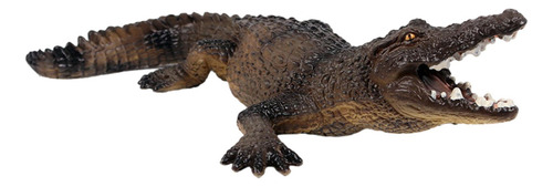 3 Simulación De Figuras De Animales De Cocodrilo, Marrón