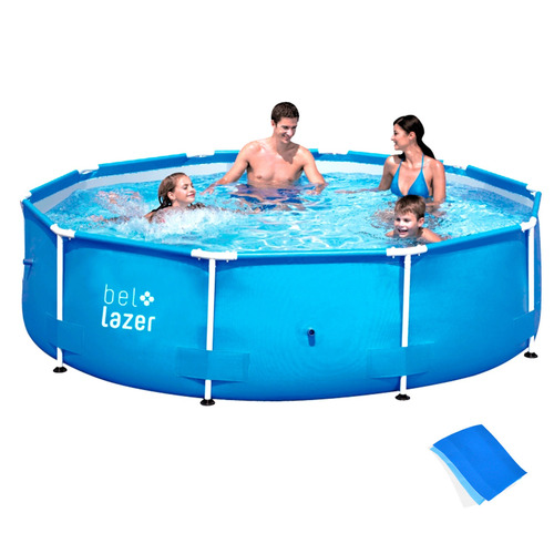 Piscina Com Armação 5000 L Com Kit Reparo 510000 Belfix