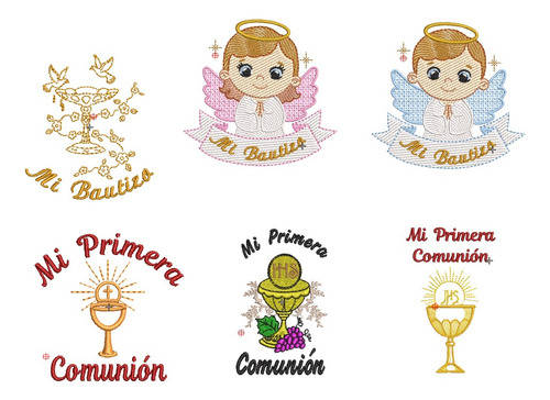 Ponchados P/ Maquinas Bordadoras Primera Comunion Bautizo