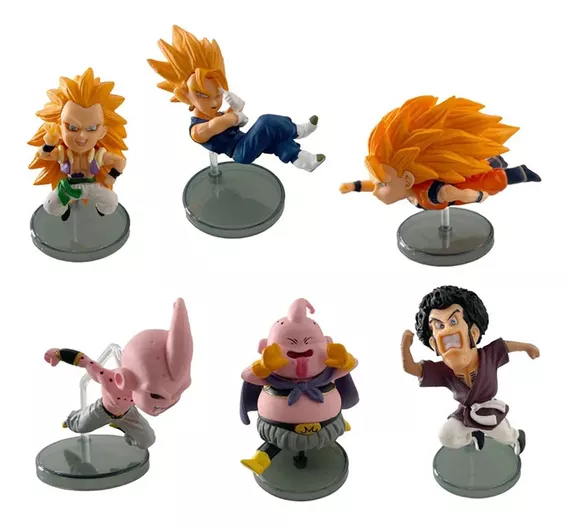 Set 6 Figuras Coleccionables Dragon Ball Z Buu, Goku, Vegeta