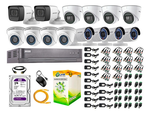 Kit 14 Cámaras Seguridad Full Hd Hikvision | 6 Camaras Audio