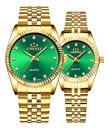 Relojes De Pareja. Marca Suiza. Reloj Dorado. Hombres, Mujer