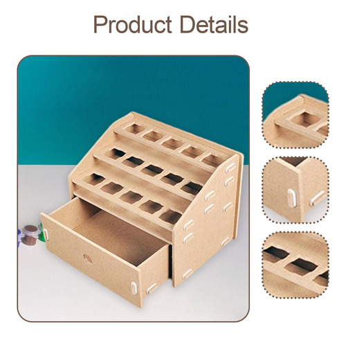 Organizador De Pintura Modelo De Madera Organizador,