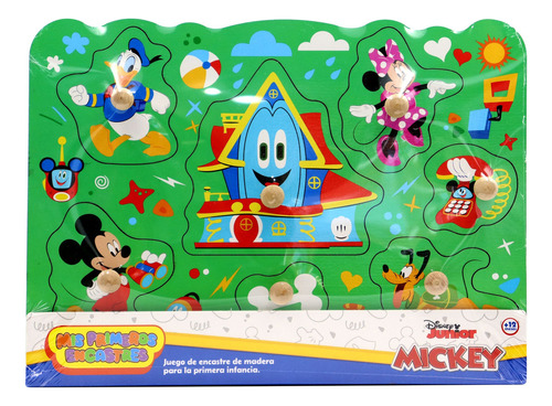 Encastre De Mickey Mouse Disney Juego Didáctico Bebes Niños