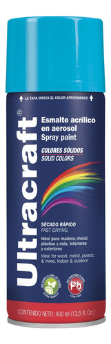 Pintura Spray Color Celeste, 4 Unidades Ultracraf Truper