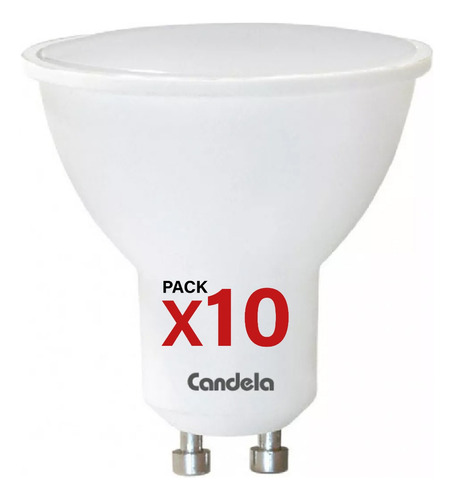 Lámparas Led Dicroicas 7w Gu10 220v Candela | Pack X10