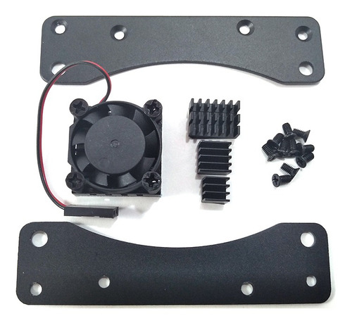 Carcasa De Aluminio Con Ventilador Para Raspberry Pi 4b