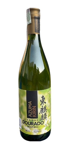 Imagem 2 de 4 de Sake Saque Dourado Azuma Kirin 740ml 15,5% Alcool Kikkoman