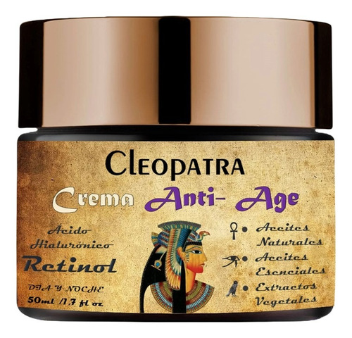 Crema Anti-age Cleopatra Vegetal/ Retinol/ Ácido Hialurónico