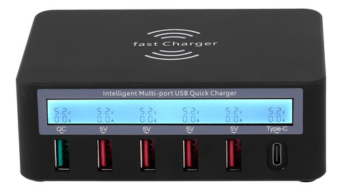 Smart Charging Station With 6 Lcd Usb Car Ports