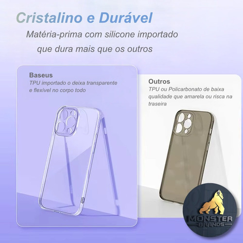 Capa Transparente Baseus Iphone 13 Crystal Clear Transparente
