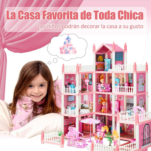 Casa De Muñecas Para Niñas, Casa Muñecas Castillo De 4