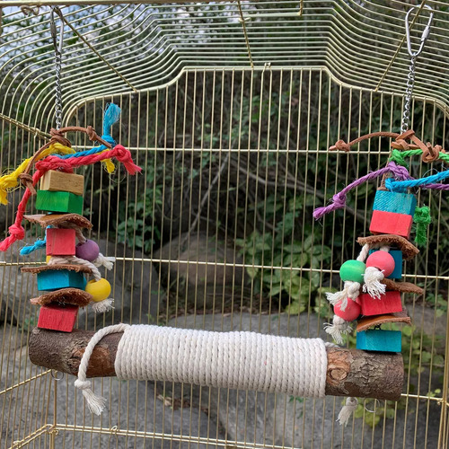 Jaula Giratoria De Juguete Para Loros Masticar Pájaros Grand