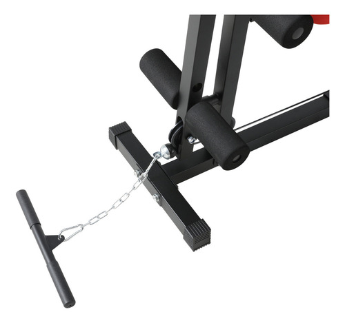 Multigimnasio Multigym Body Skull Home Gym Minigym Usuarios 150 Kg Y Pesas Por 70 Kg Negro Con Rojo
