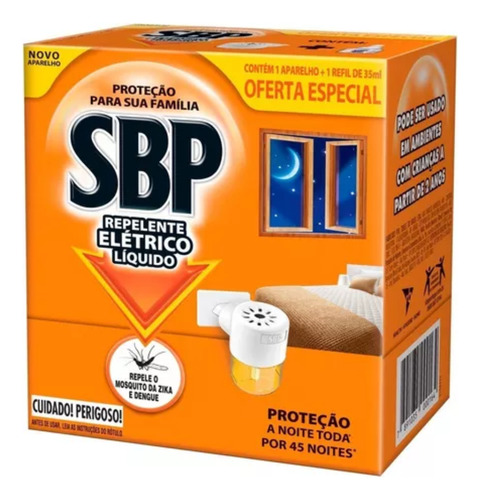 Sbp Mata Mosquito Elétrico Proteção Família Aparelho Refil