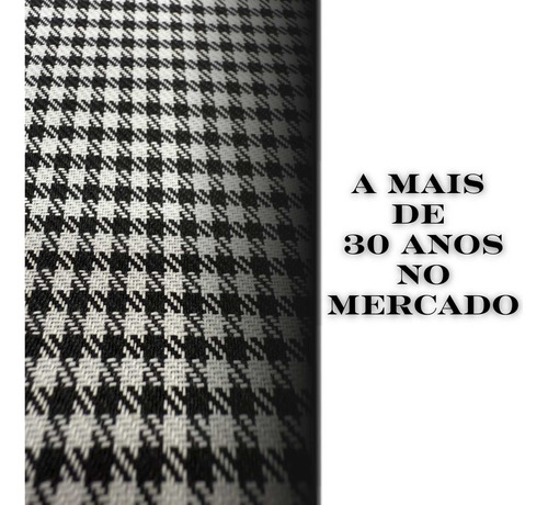 Tecido Pied De Poule Xadrez Fio Tinto Preto E Branco 10 Metros Xadrez