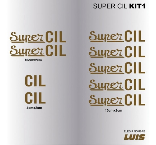 Super Cil Kit1 Sticker Calcomania Para Cuadro De Bicicleta