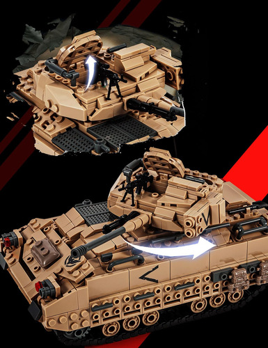 Bloques De Construcción Semky M2 Bradley Tank 1350 Piezas 0 Versión Del Personaje