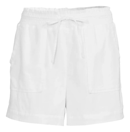 Shorts Cortos De Lino Para Mujer Time And Tru Blancos