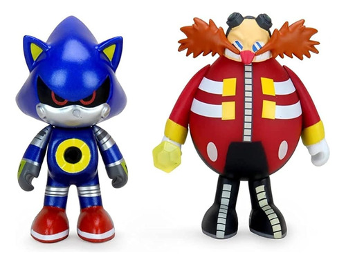 Kidrobot Sonic The Hedgehog Metal Sonic & Dr Eggman Vinyl Mi