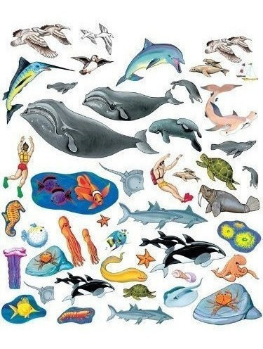 Sea Life  Figures Only  Figuras De Flannelboard Precortadas
