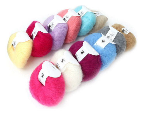 Popular Macio Mohair Pashm Malha Fio De Lã Angorá Longo C