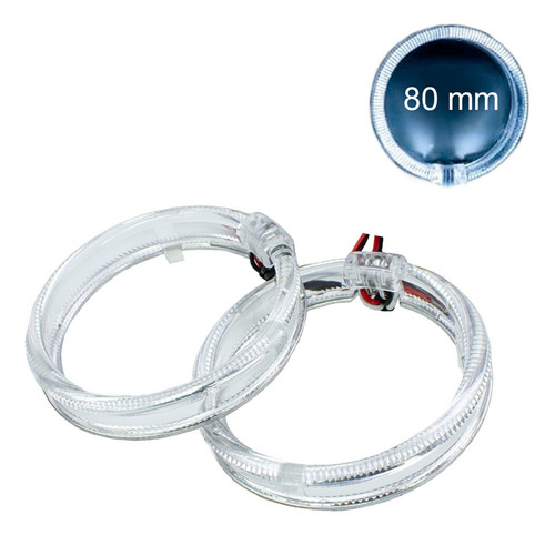 Aro Led Doble Anillo Ojo Angel Brillante Decorativo 80mm