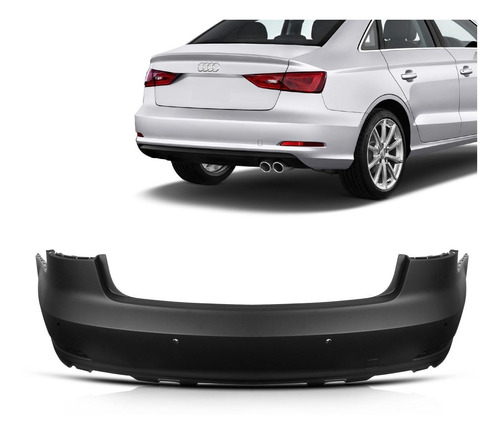 Parachoque Traseiro Audi A3 Sedan 2014 2015 Com Furo Sensor