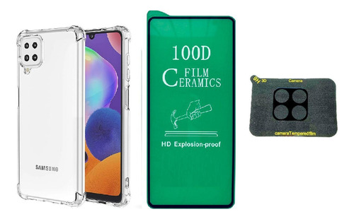 Case + Pelicula Ceramica 9d + Camera Para Samsung Galaxy M62