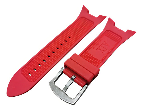 Pulseira Borracha Armani Exchange Vermelha Completa Cor Vermelho