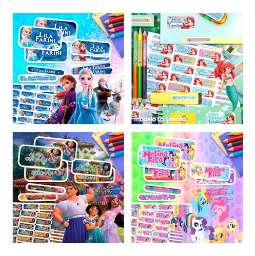 120 Etiquetas Escolares En Vinil Personalizadas Impermeables