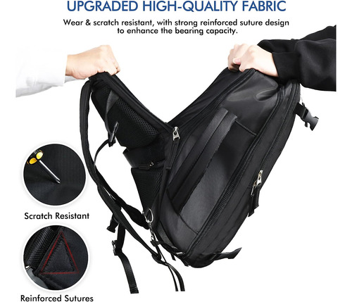 Mochila De Viaje Para Hombres Y Mujeres Color Negro