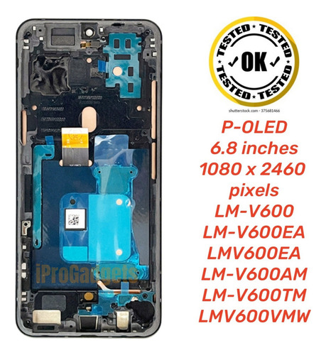 Pantalla Oled Con Marco Para LG V60 Thinq 5g Lm-v600