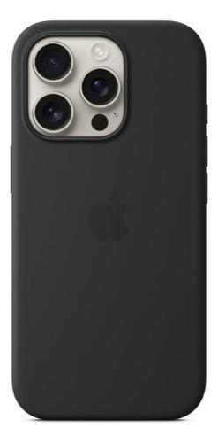 Funda Silicona Iphone 14 Pro Apple + Protector De Pantalla Negro Lisa
