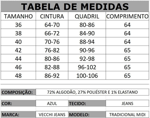 Imagem 7 de 8 de Saia Evangélica Jeans Tradicional - Vch2011