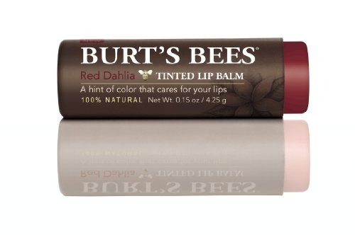 Las Abejas De Burt Tinted Lip Balm, Rojo Dhalia, 0.15 Onzas