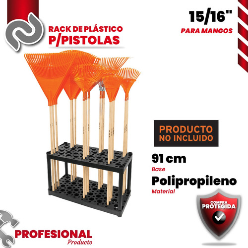 Rack De Plástico Para Escobas, Truper 55863