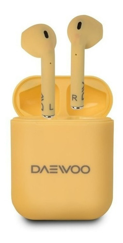 Auriculares in-ear inalámbricos Daewoo Sense Candy DW-373 amarillo con luz LED