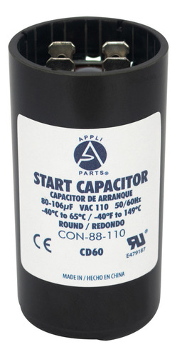 Appli Parts Condensador Capacitor Arranque 88-106 Mfd