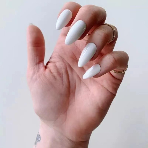 X500 Tips Para Soft Gel Y Press On Paris Night Uñas Manicur Color 1 Stiletto