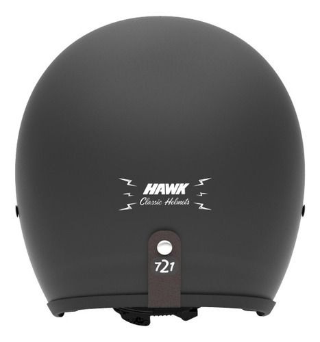 Imagen 4 de 4 de Casco para moto abierto Hawk 721 negro mate talle M
