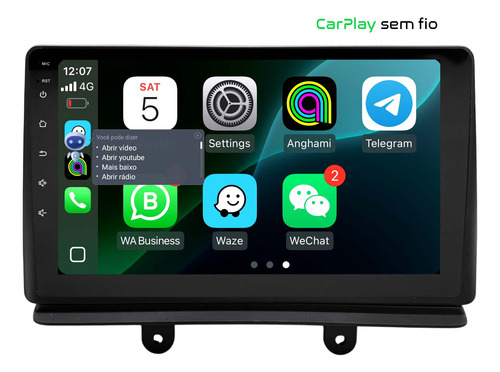 Multimidia Doblo 2002/2021 Android 14 2gb 64gb Voz 9p C/can