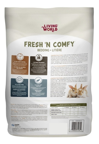 Imagen 2 de 6 de Sustrato Papel Fresh'n Comfy 10l Living World Beige/ Fauna