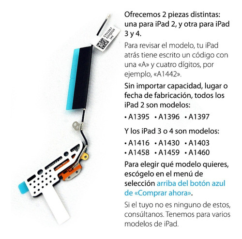 Imagen 3 de 5 de Flex Antena Wifi Para iPad 2 3 4 + Herramienta Flexor Wi-fi
